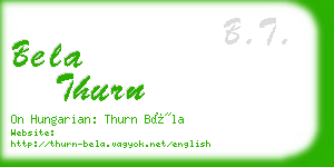 bela thurn business card